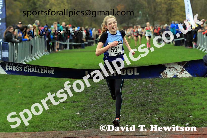 Girls Under-15s, 2022 British Athletics Cross Challenge, Sefton Park, Liverpool.  Photo: David T. Hewitson/Sports for All Pics